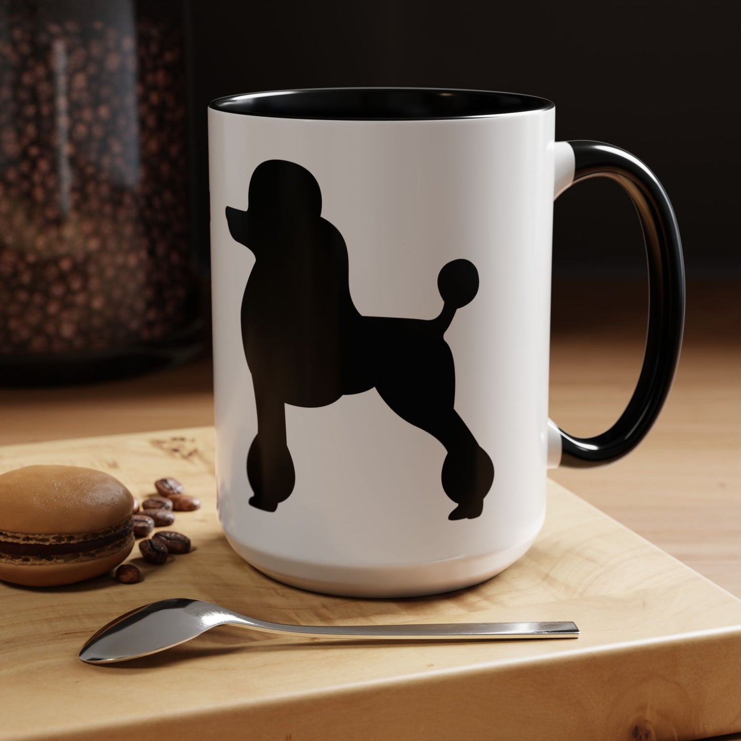 Poodle Silhouette 2-Tone Coffee Mug