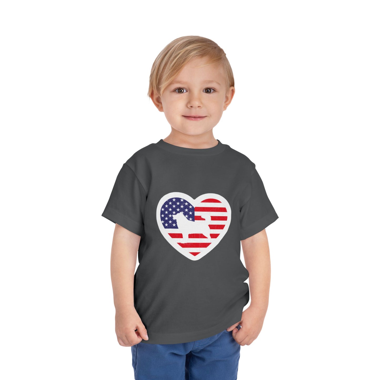 Malamute Flag Toddler Unisex Short Sleeve Crewneck Tee