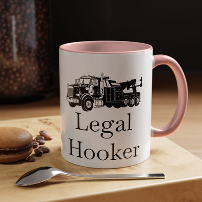 Legal H**ker Heavy Tow Truck 2-Tone Coffee Mug