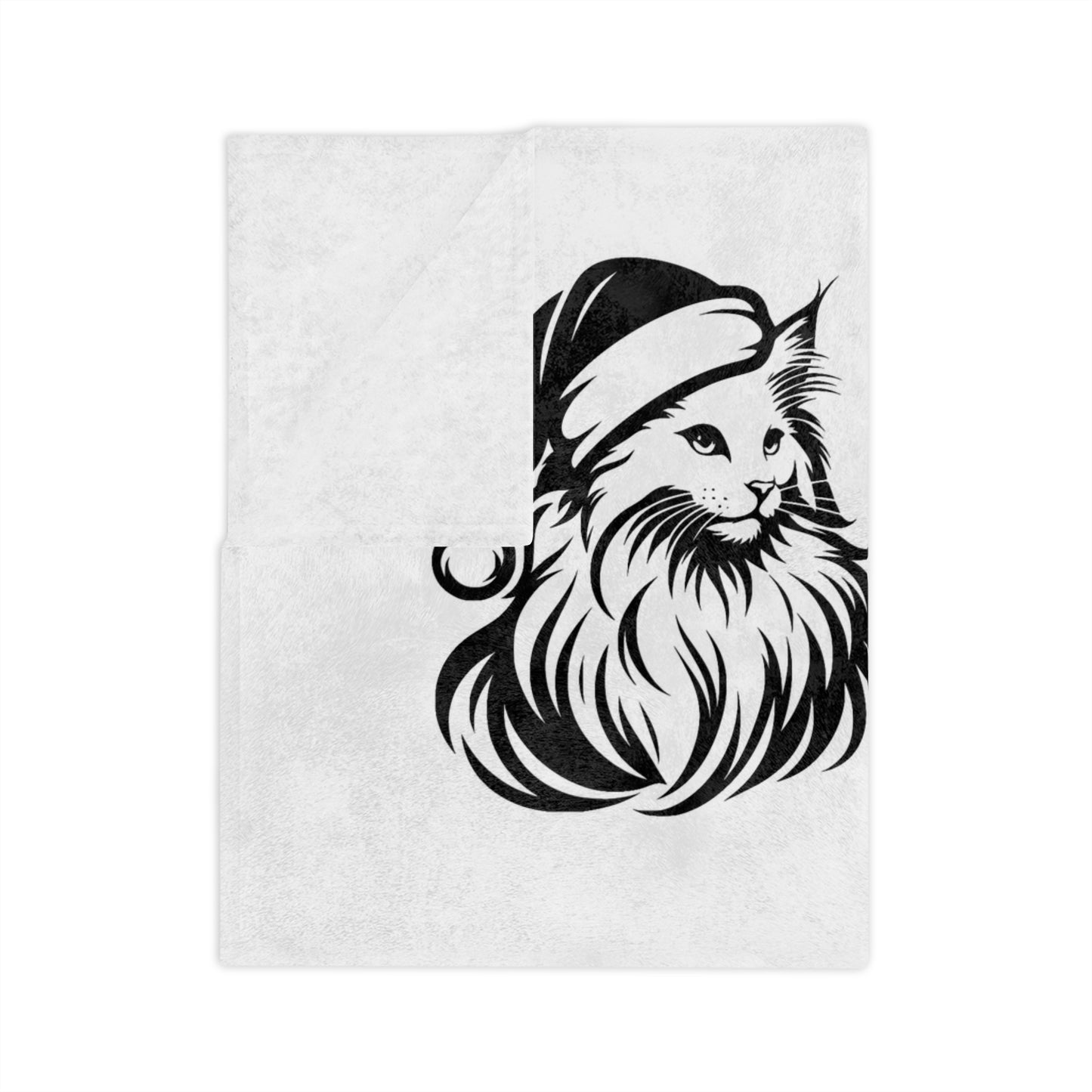 Santa Paws Cat Velveteen Microfiber Blanket