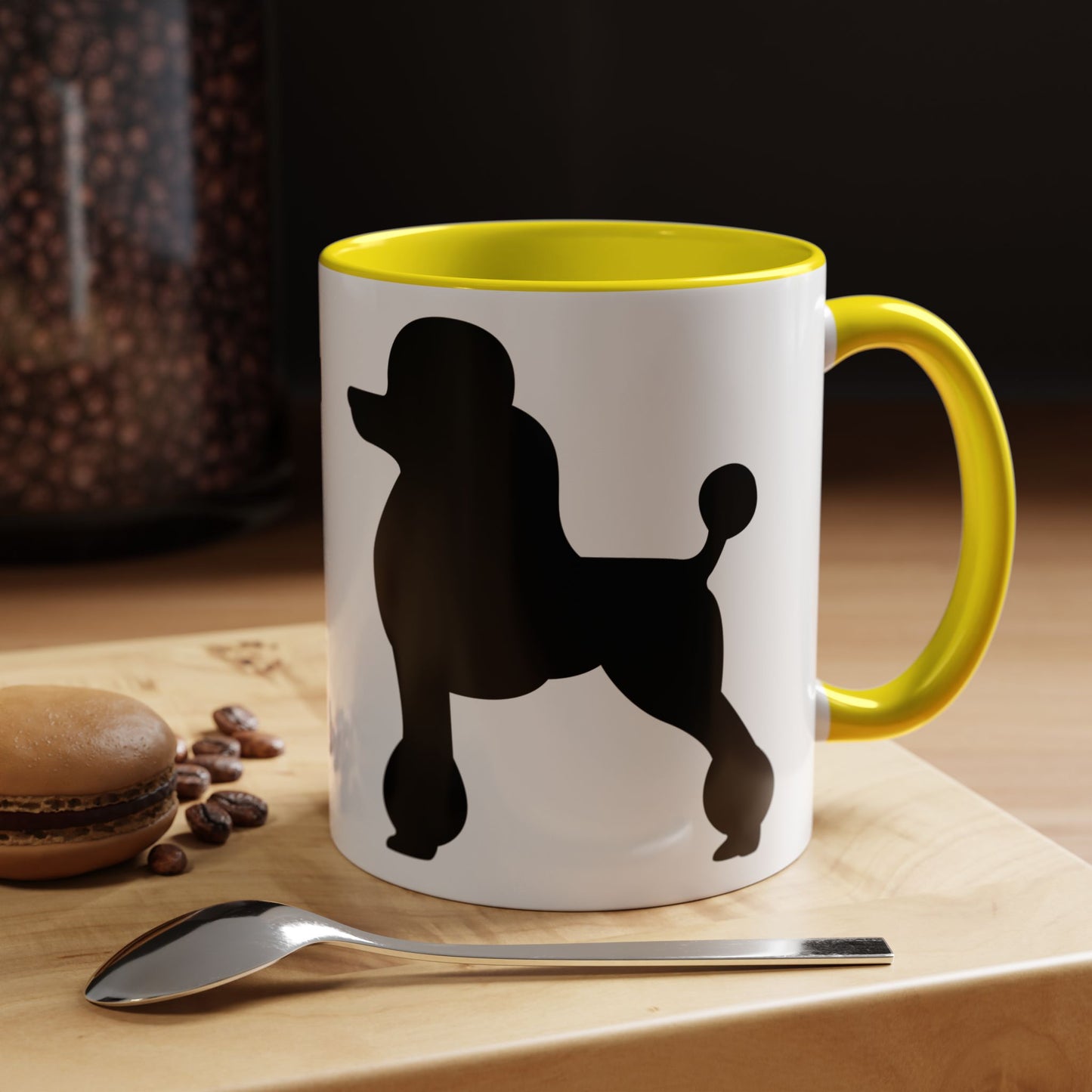 Poodle Silhouette 2-Tone Coffee Mug