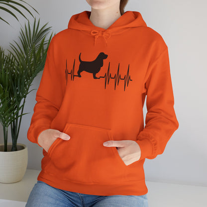 My Heart Beats For Basset Hounds Unisex Hoodie