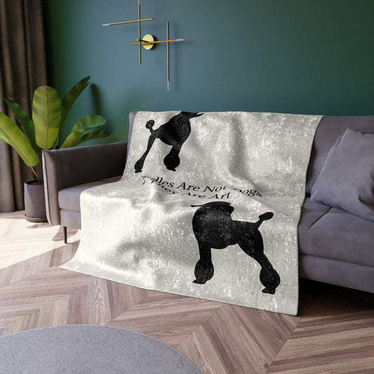 Not Dogs Crushed Velvet Blanket