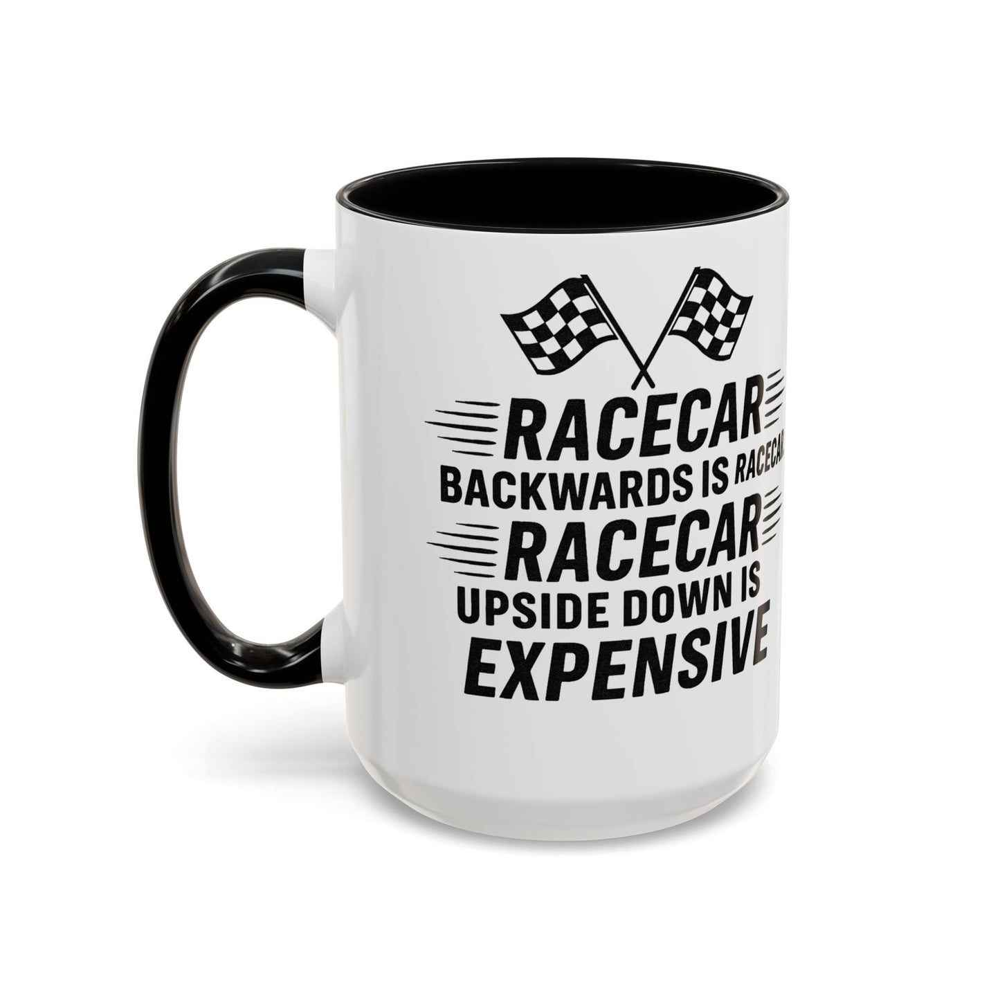 Racecar Backwards 2-Tone Coffee Mug