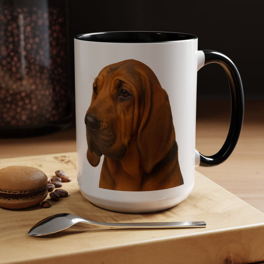 Bloodhound Head 2-Tone Coffee Mug