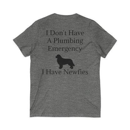 Plumbing Emergency Unisex Short Sleeve V-Neck Tee