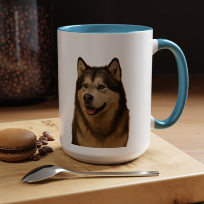 Malamute Head 2-Tone Coffee Mug