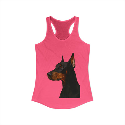 Doberman Head Women's Racerback Tank