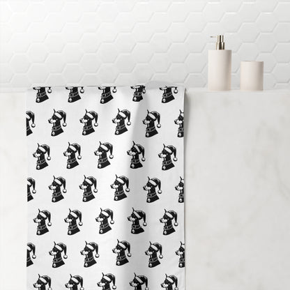 Santa Paws Doberman Mink-Cotton  Beach Towel