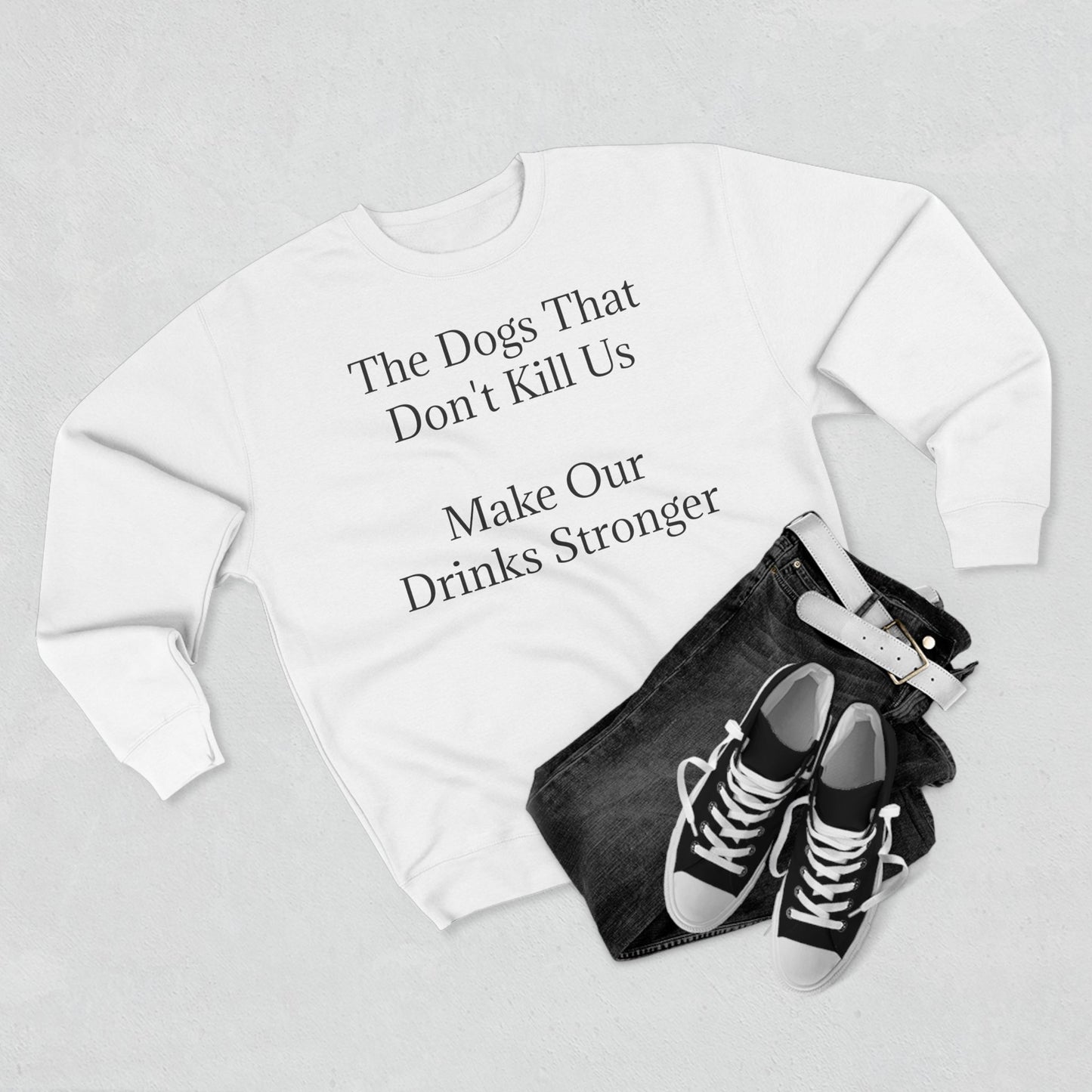 Drinks Stronger Unisex Crewneck Sweatshirt