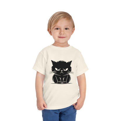 Angry Cat Toddler Unisex Short Sleeve Crewneck Tee