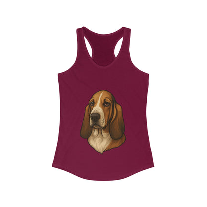 Basset Hound Head Women's Racerback Tank
