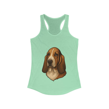 Basset Hound Head Women's Racerback Tank