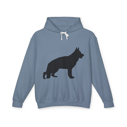 German Shepherd Silhouette Unisex Lightweight Hoodie