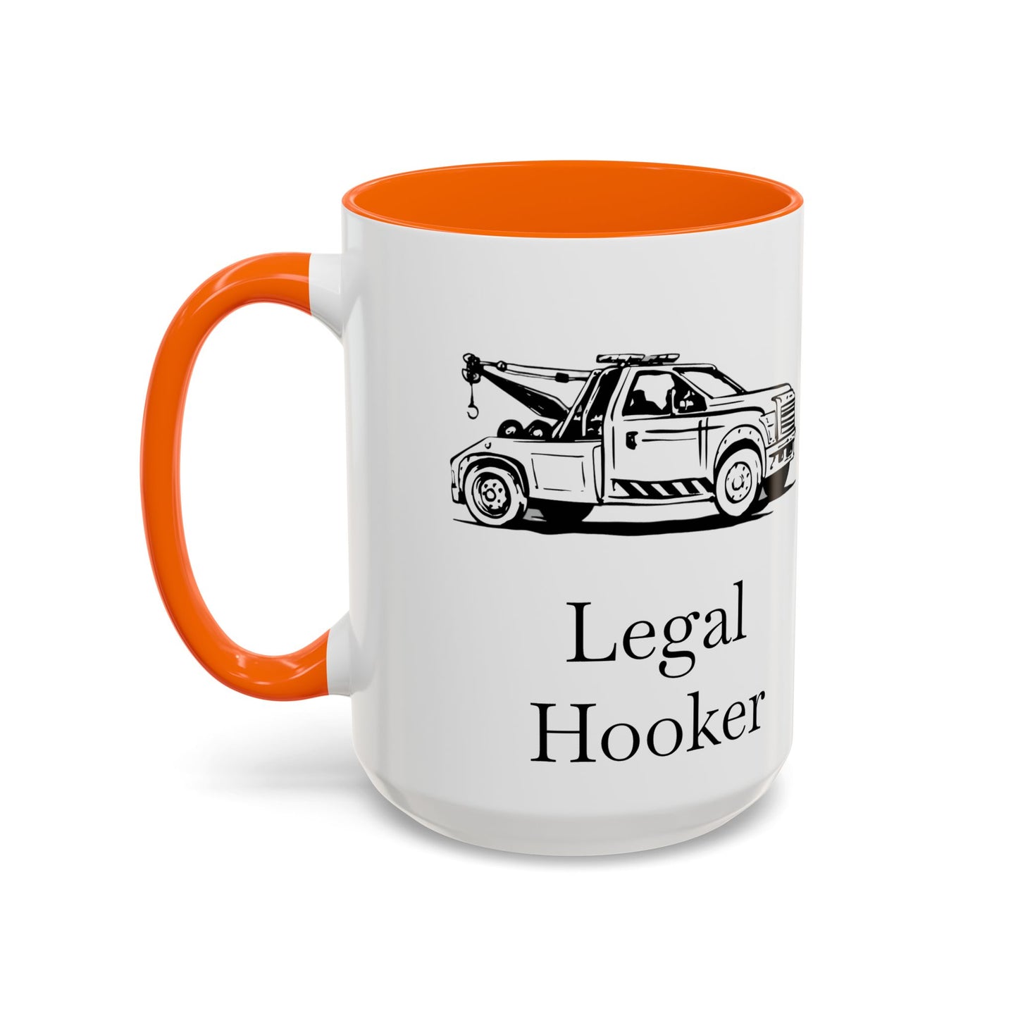 Legal H**ker Wheel Lift Tow Truck 2-Tone Coffee Mug