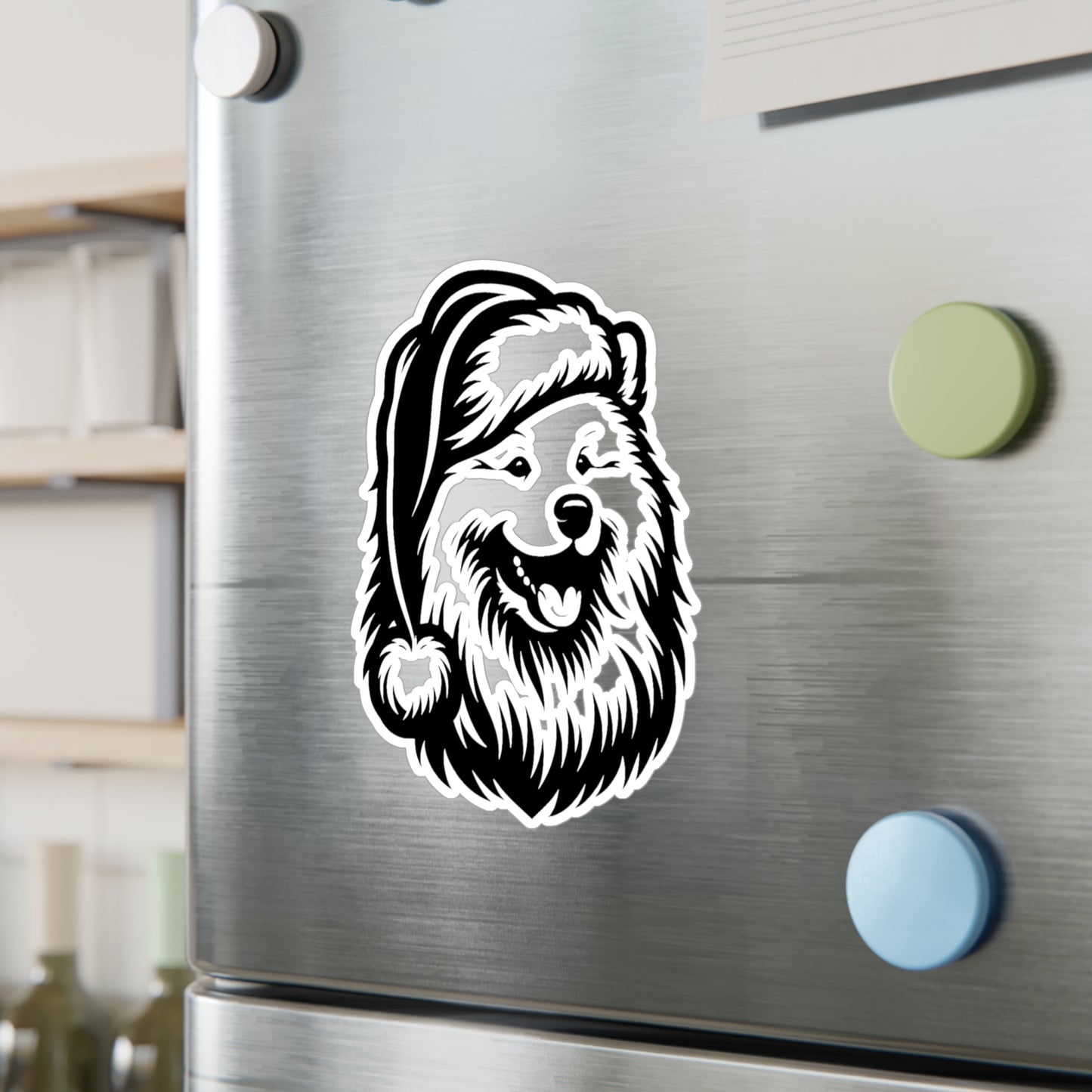 Santa Paws Samoyed Vinyl Decal