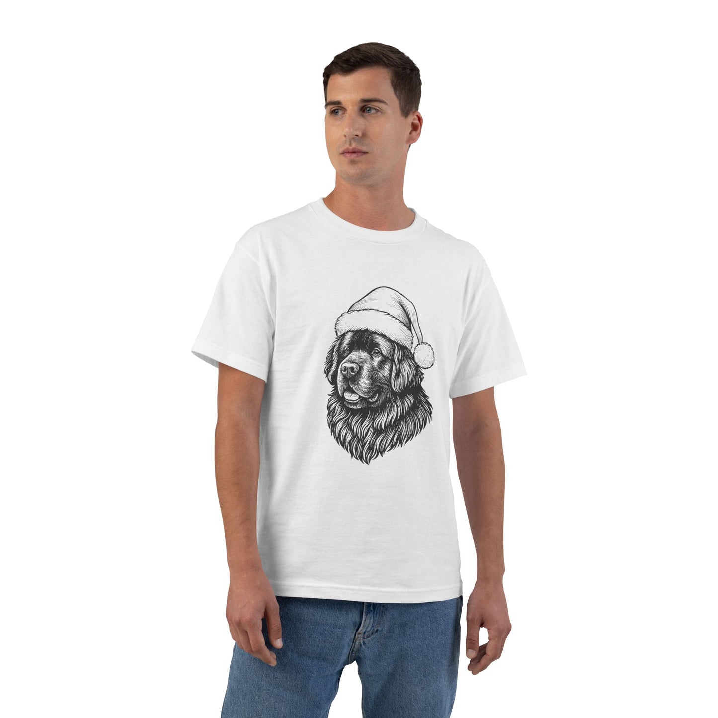 Santa Paws Newfie Men's Short-Sleeve Crewneck Tee