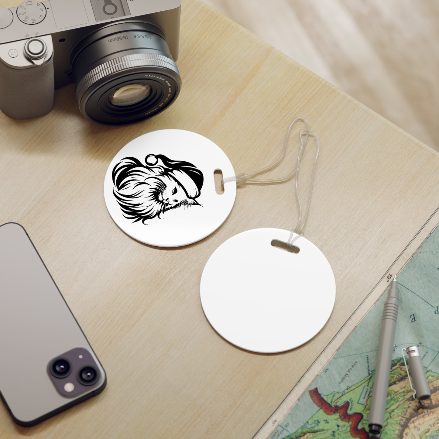 Santa Paws Cat Luggage Tag