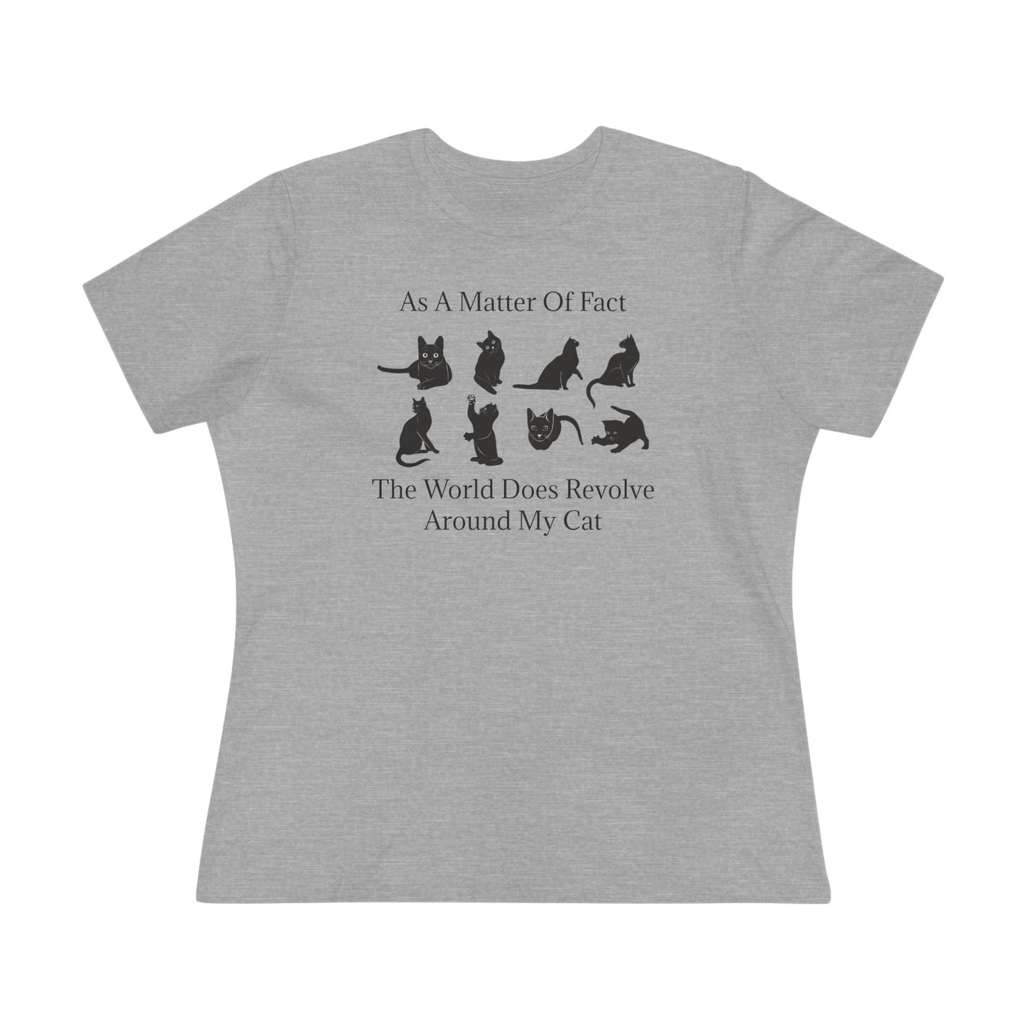 Matter Of Fact Cat Women's Short Sleeve Crewneck Tee