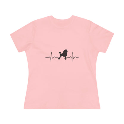 My Heart Beats For Poodles Women's Short Sleeve Crewneck Tee