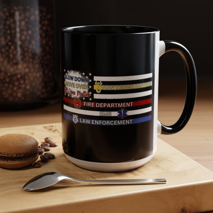 Slow Down Move Over Flag 2-Tone Coffee Mug