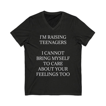Raising Teenagers Unisex Short Sleeve V-Neck Tee