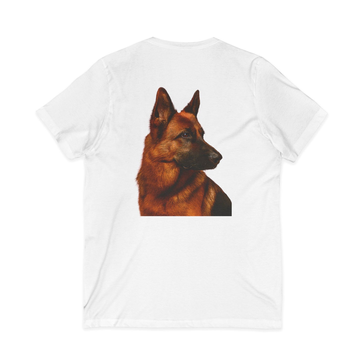 German Shepherd Head Unisex Short Sleeve V-Neck Tee