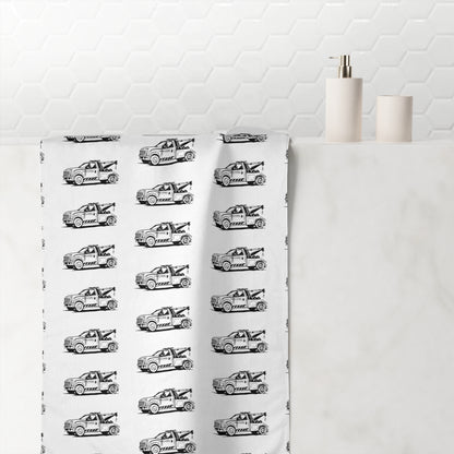 Wheel Lift Tow Truck Mink-Cotton  Beach Towel