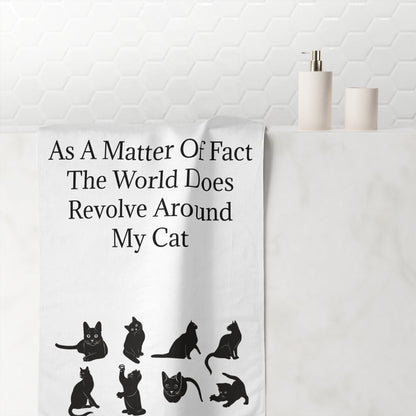 Matter Of Fact Cat Mink-Cotton  Beach Towel