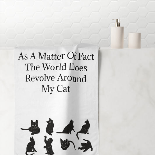 Matter Of Fact Cat Mink-Cotton  Beach Towel