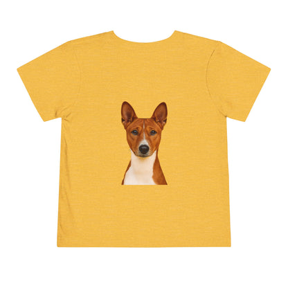 Basenji Head Toddler Unisex Short Sleeve Crewneck Tee