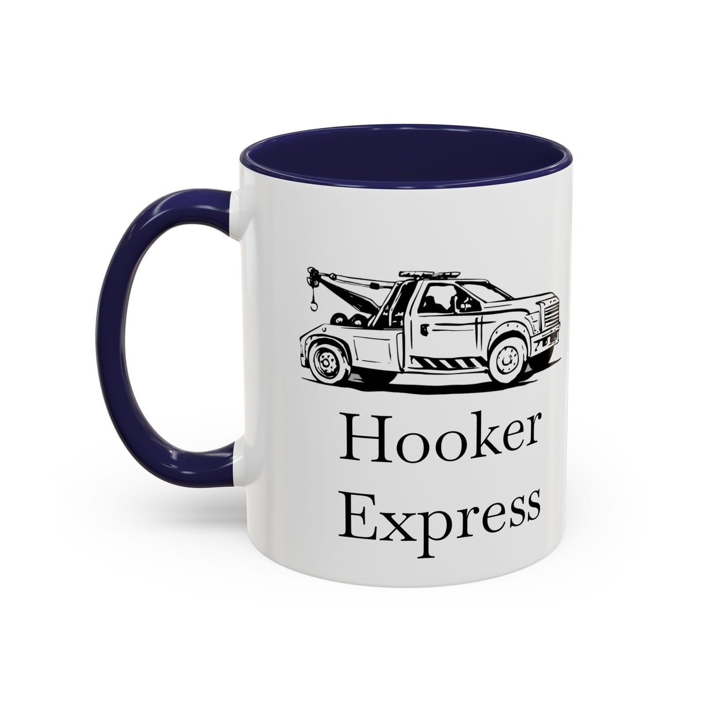 H**ker Express Wheel Lift Tow Truck 2-Tone Coffee Mug