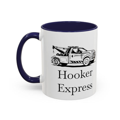 H**ker Express Wheel Lift Tow Truck 2-Tone Coffee Mug