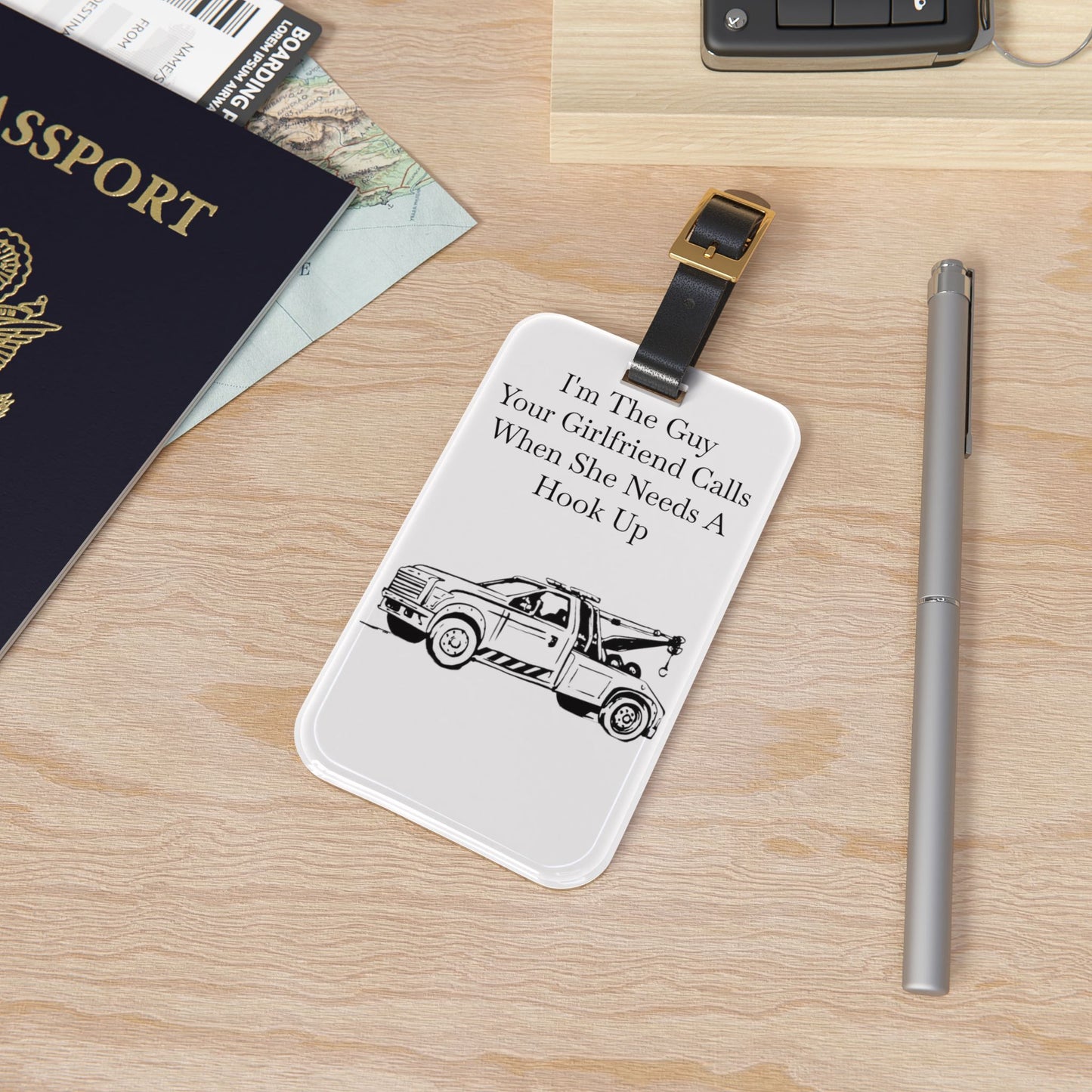 I'm The Guy Luggage Tag Leather Strap