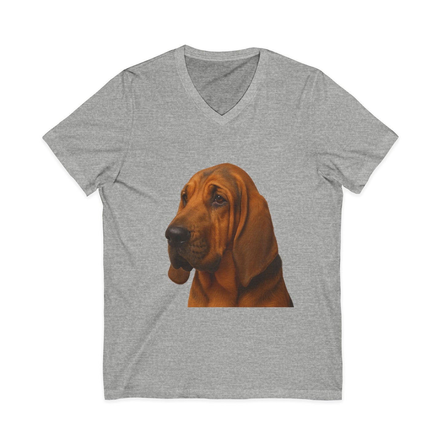 Bloodhound Head Unisex Short Sleeve V-Neck Tee