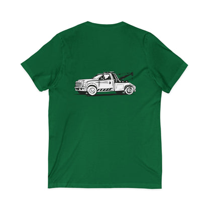 Wheel Lift Tow Truck Unisex Short Sleeve V-Neck Tee