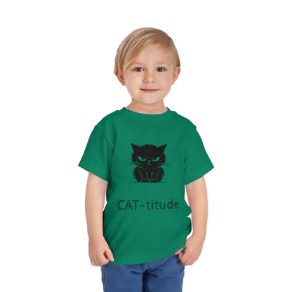 CAT-titude Toddler Unisex Short Sleeve Crewneck Tee