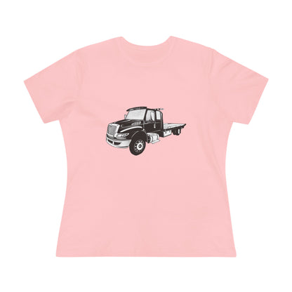 Flatbed Tow Truck Women's Short Sleeve Crewneck Tee