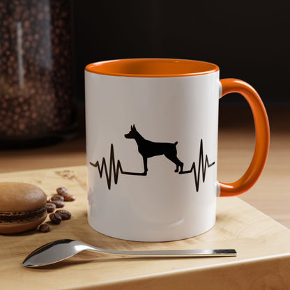 My Heart Beats For Dobermans 2-Tone Coffee Mug
