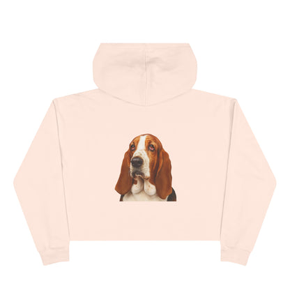 Basset Head Women's Crop Hoodie