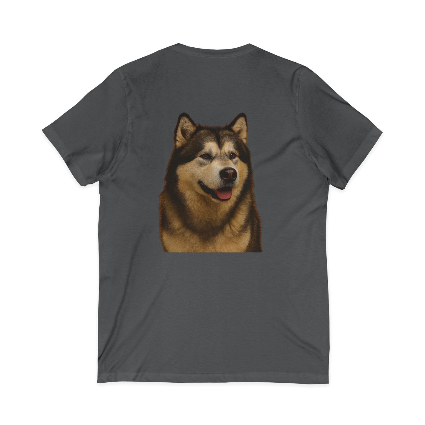 Malamute Head Unisex Short Sleeve V-Neck Tee
