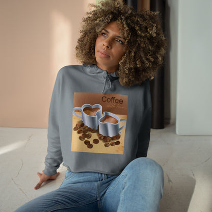 Coffee With Love Women's Crop Hoodie