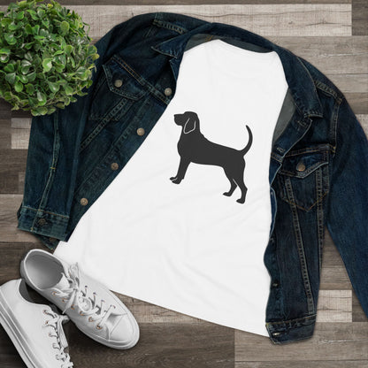 Bloodhound  Silhouette Women's Short Sleeve Crewneck Tee