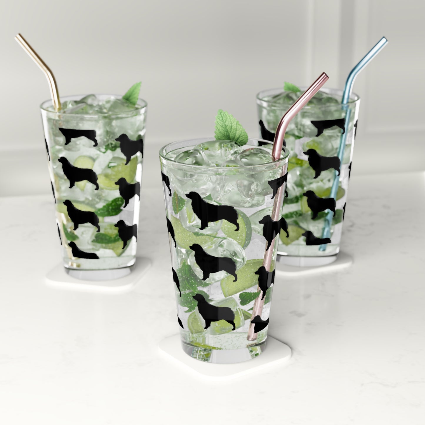 Aussie  Silhouette Drinking Glass