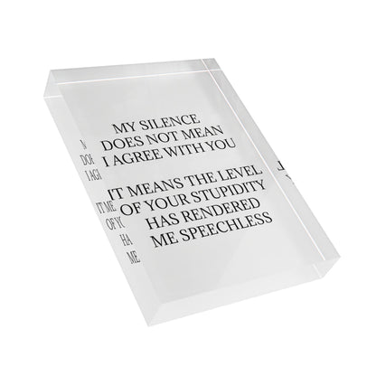 Speechless Acrylic Photo Block