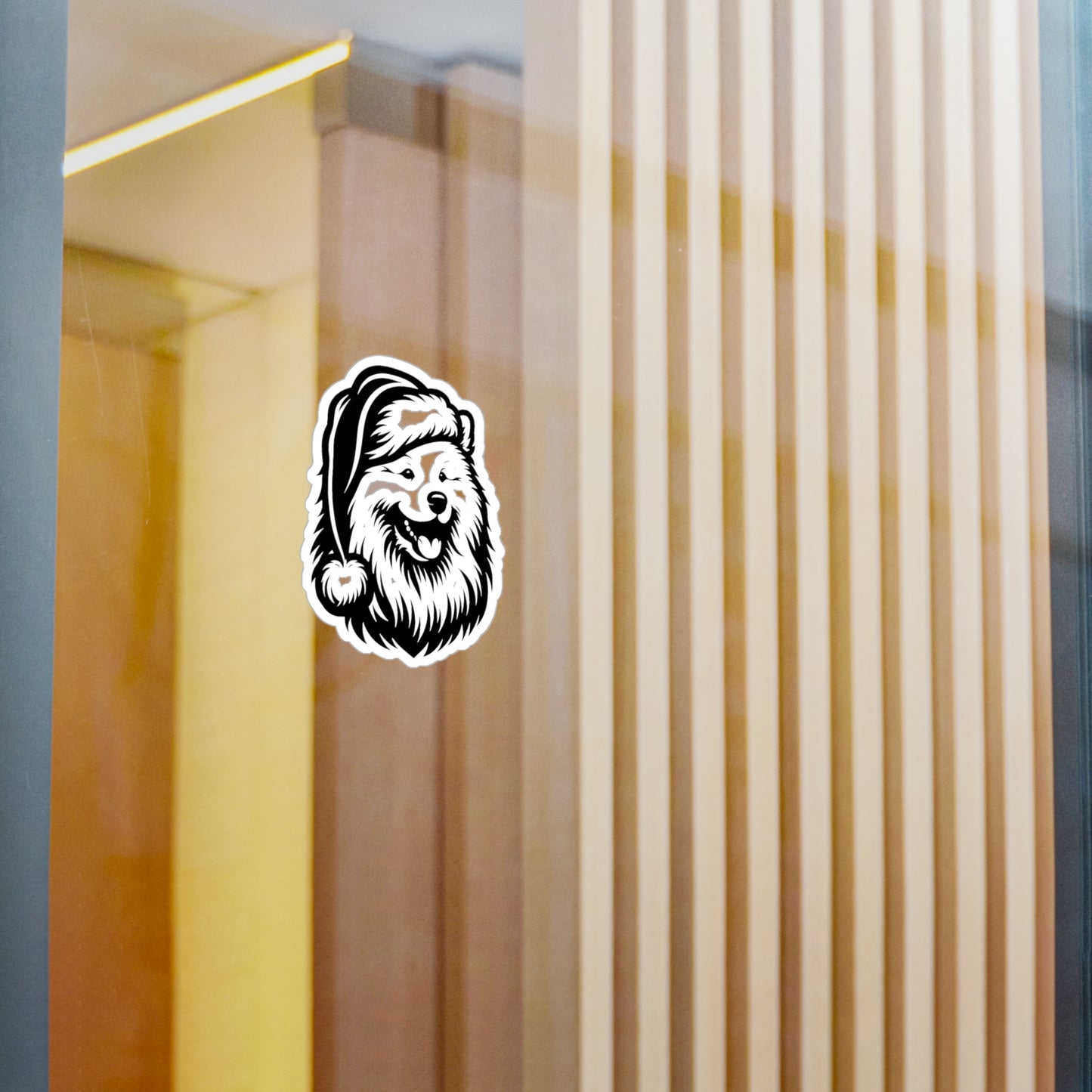 Santa Paws Samoyed Vinyl Decal