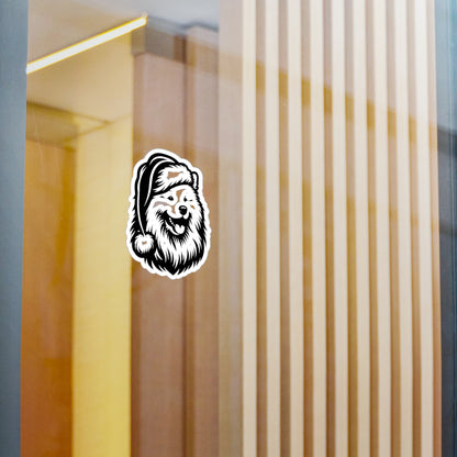 Santa Paws Samoyed Vinyl Decal