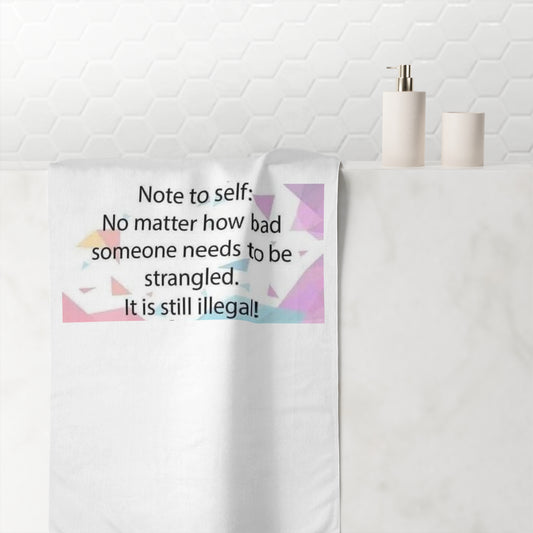 Note To Self Mink-Cotton  Beach Towel
