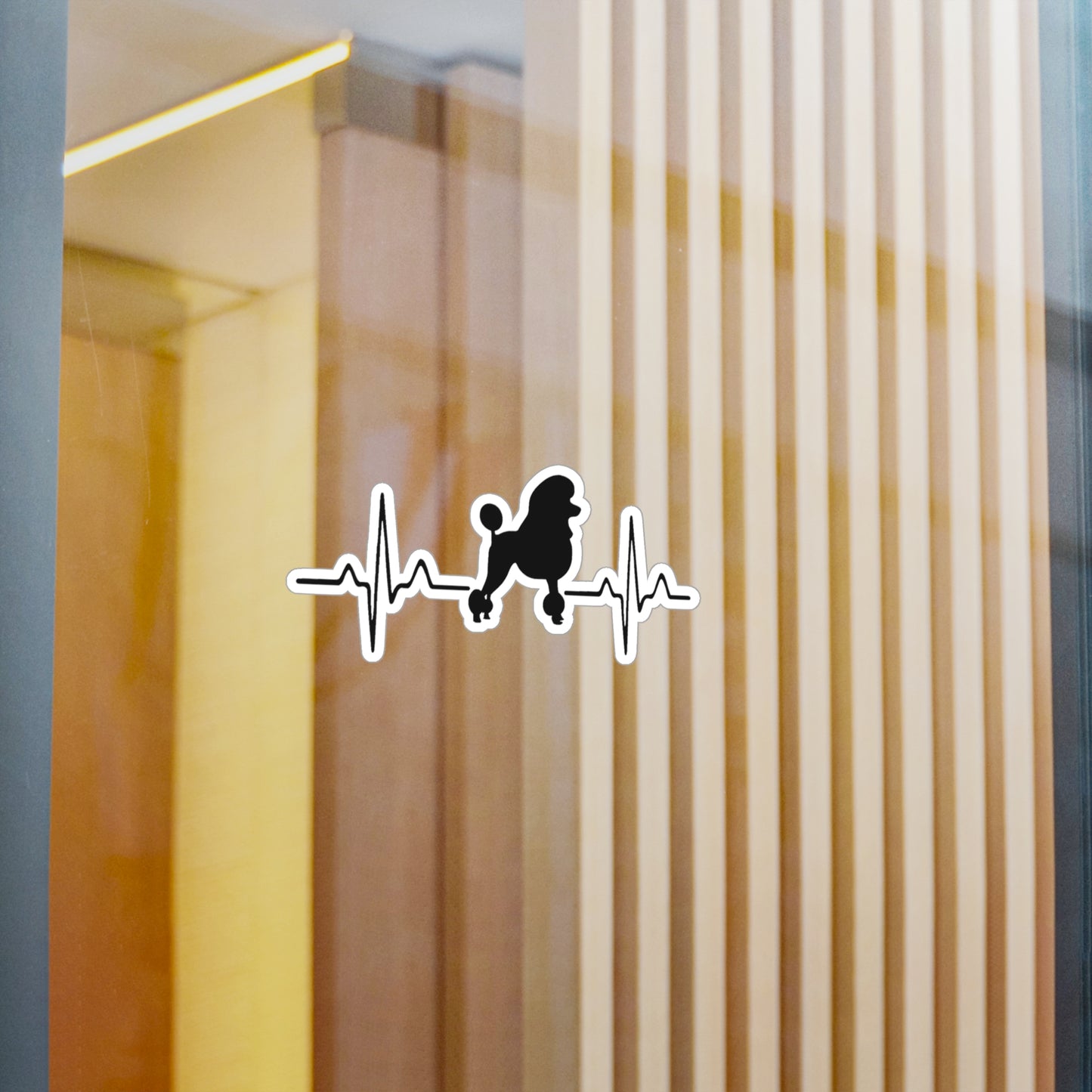 My Heart Beats For Poodles Vinyl Decal