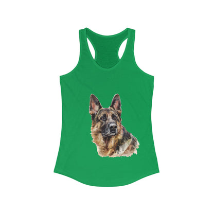 German Shepherd Head Women's Racerback Tank
